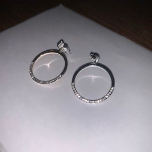 CZ hoop earrings